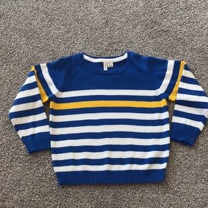Janie and Jack Striped Blue Sweater sz 2T
